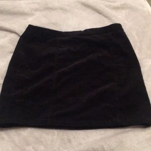 Black corduroy skirt.